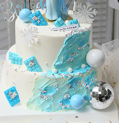 帝欧北京同城配送生日蛋糕儿童周岁卡通创意冰雪新鲜生日蛋糕