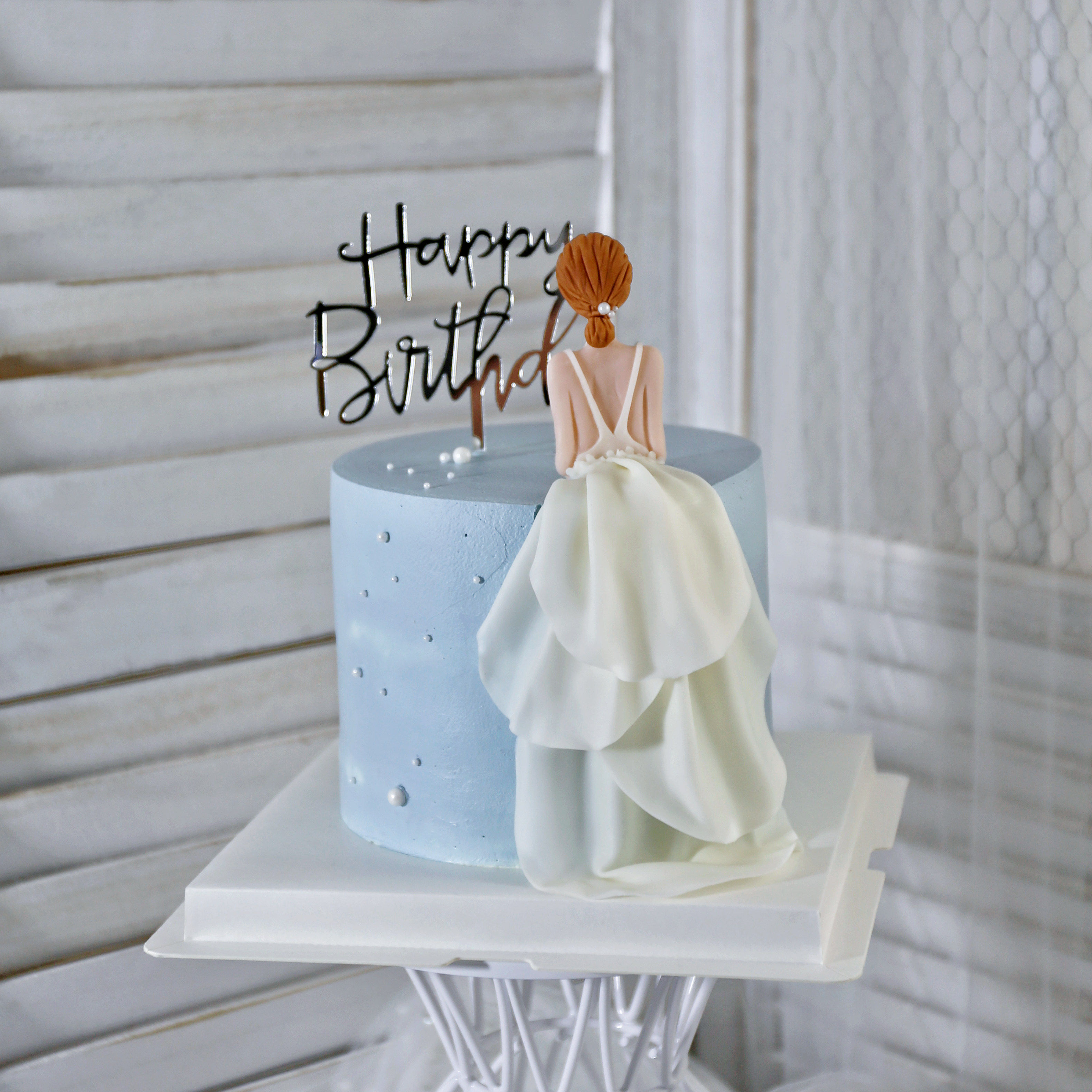 帝欧女神闺蜜高级翻糖人偶背影生日蛋糕小红抖音新鲜生日蛋糕