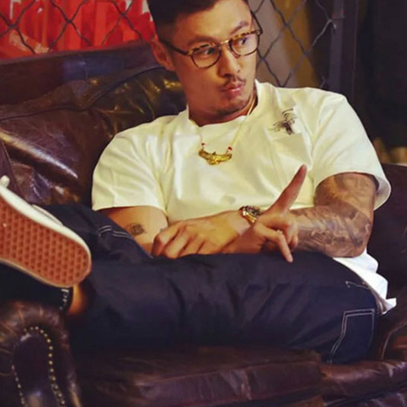 mastermindpluss925纯银手工民族琉璃老鹰鹿皮项链项链