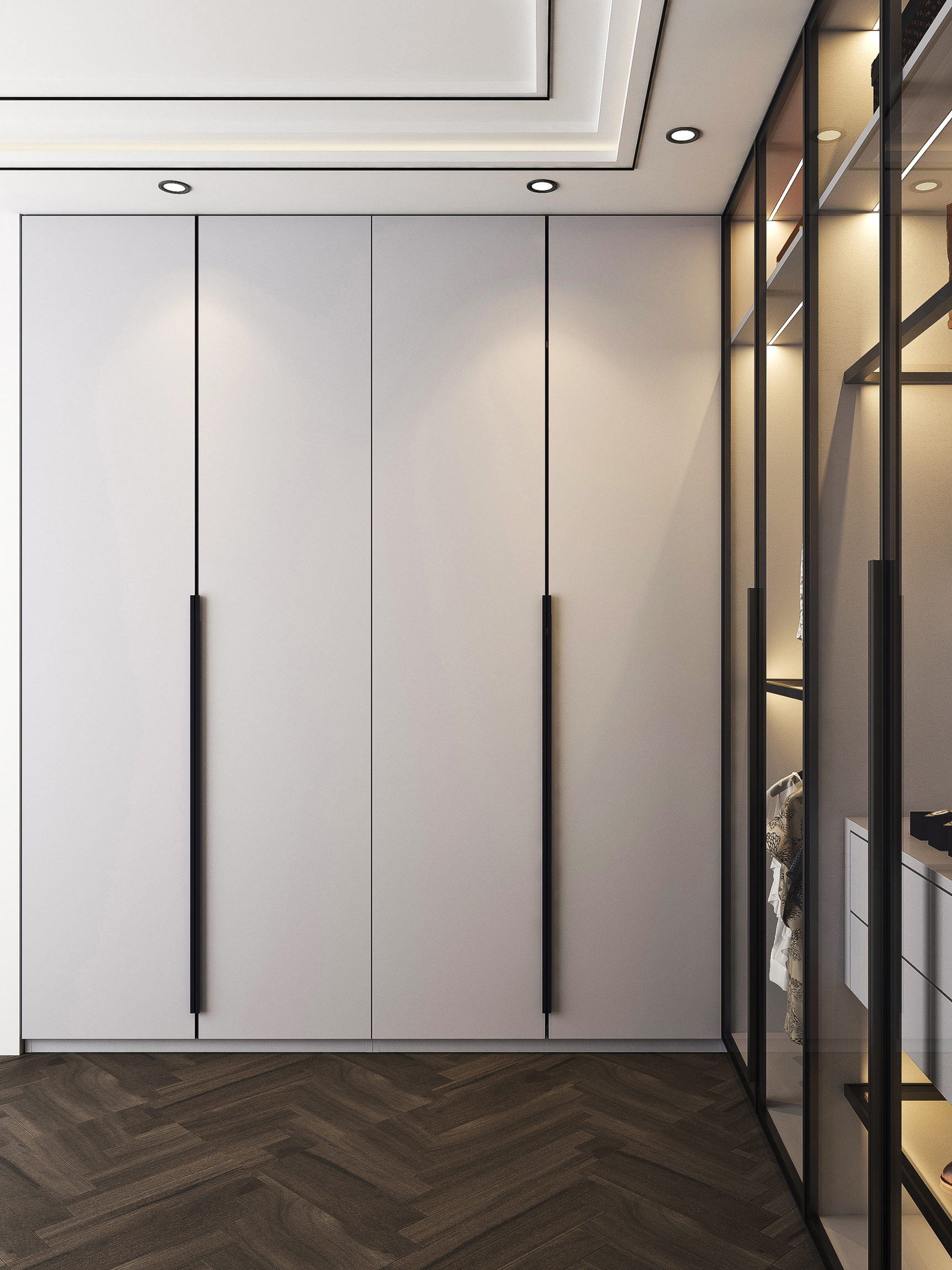 兔宝宝全屋定制轻奢风格餐厅卡座电视柜主卧衣柜一门定制走入式衣柜