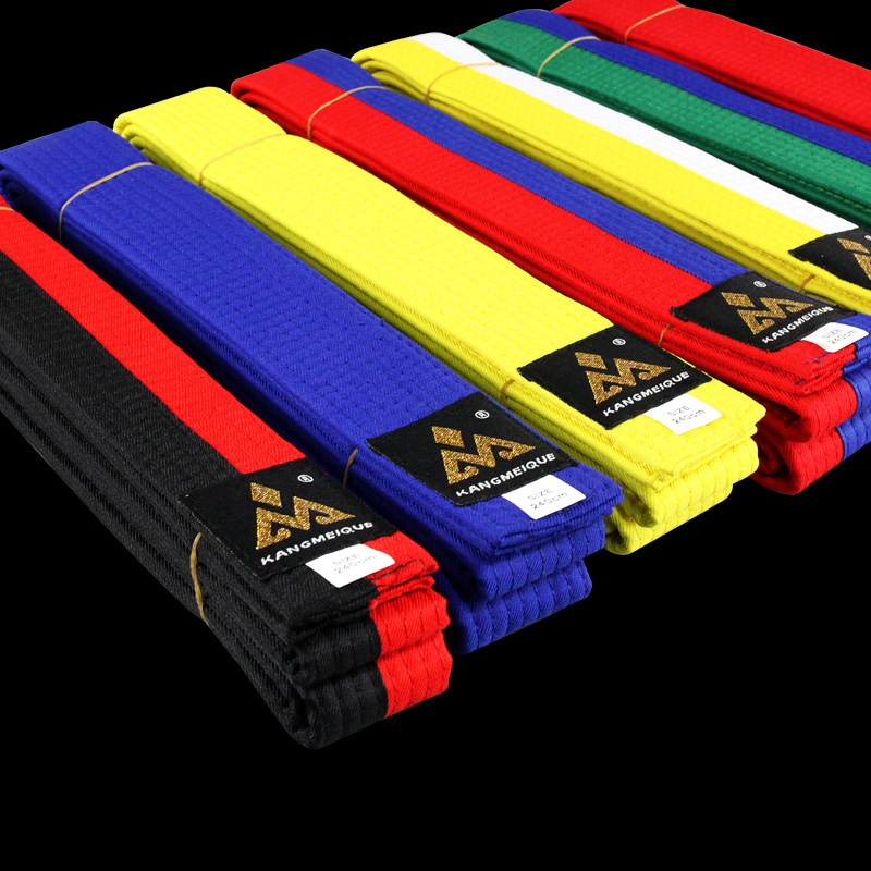 [淘宝网] 康美雀成人男女跆拳道腰带黑带道带黄黑蓝绿红白带子刺绣绣