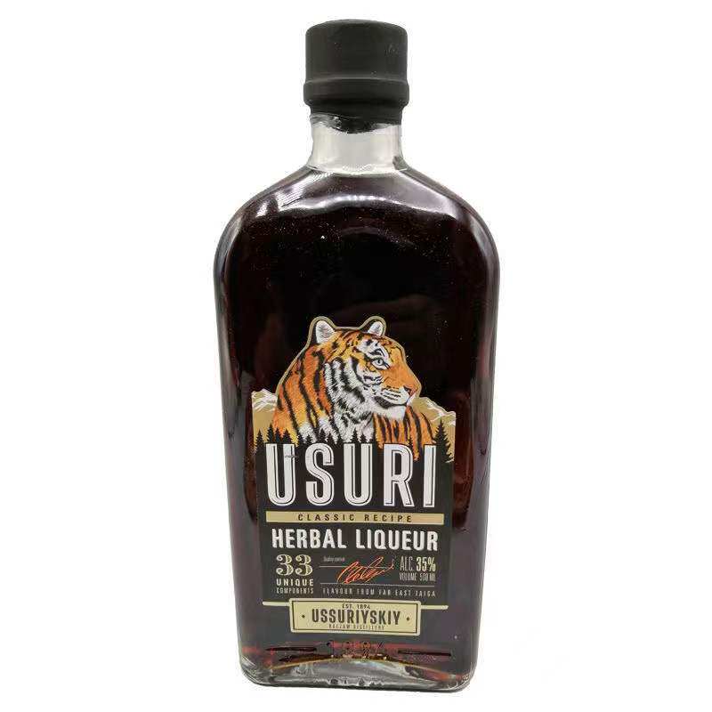 俄罗斯原装进口usuri虎头牌伏特加巴黎赞姆滋补酒强酊草伏特加