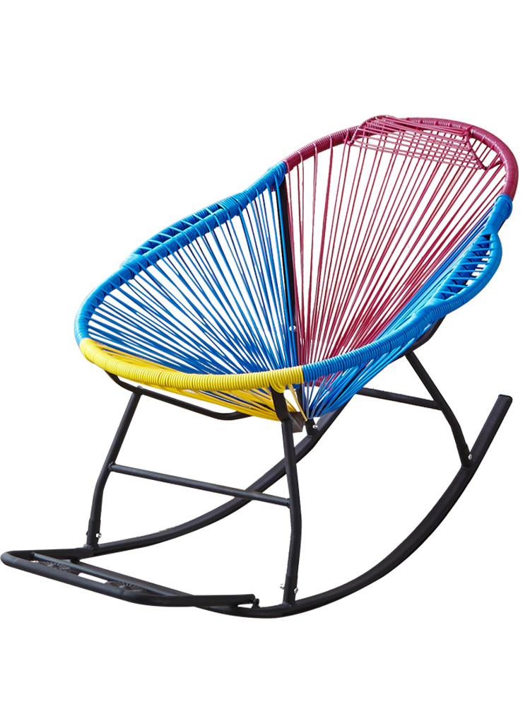 摇椅夏季家用休闲摇摇创意午睡躺椅大人彩色摇椅