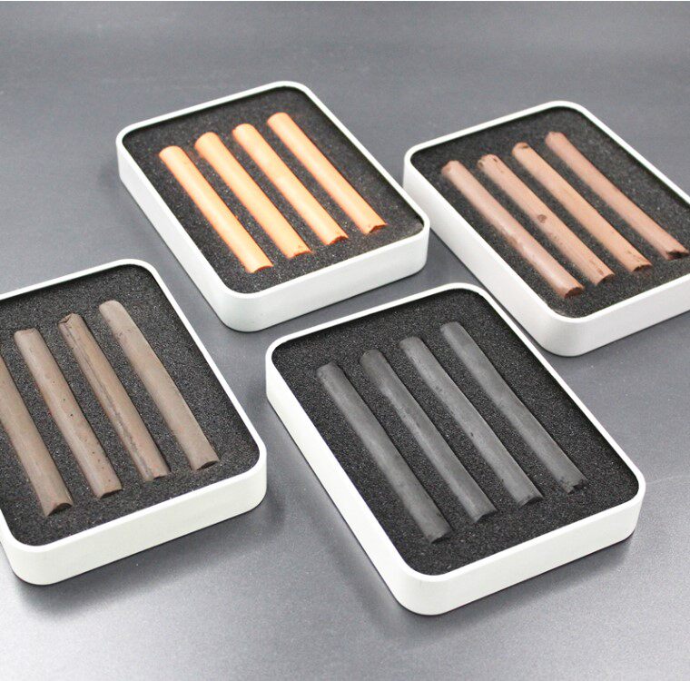 海特索斯素描干性材料素描炭精条炭笔粉笔可水溶绘画材料4支6支装