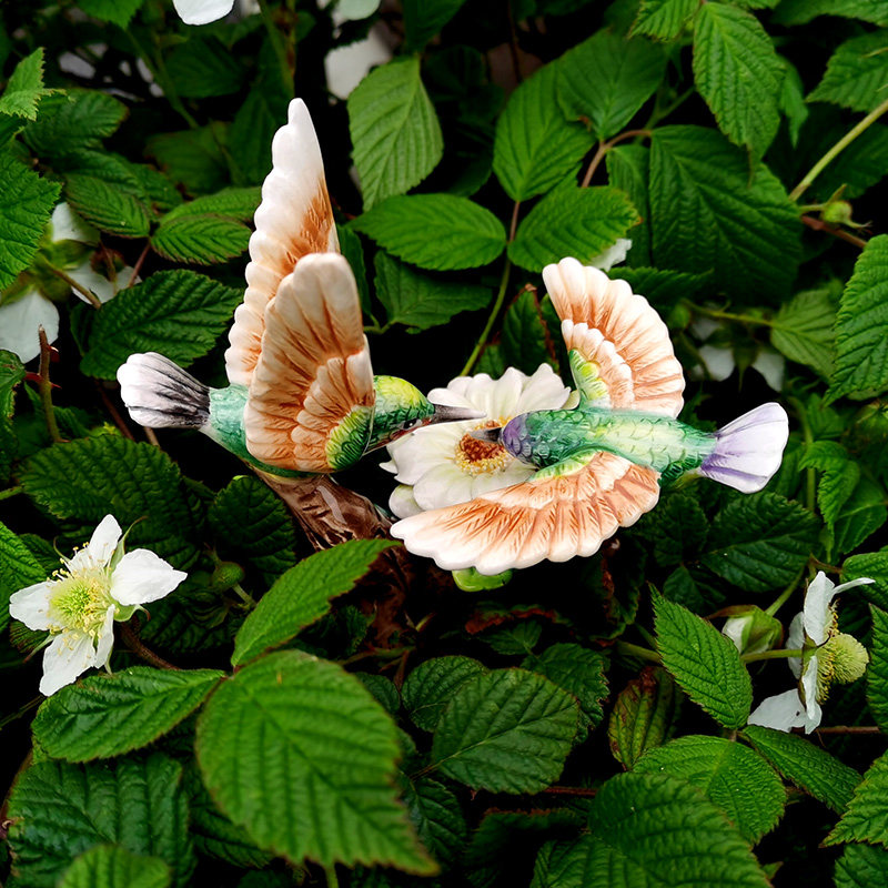 陶瓷幸福鸟小摆件情侣蜂鸟桌面摆设书房装饰品闺蜜同学生日礼物