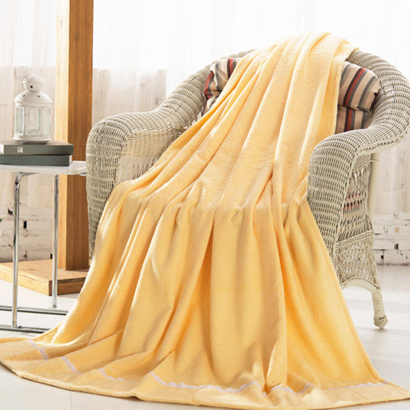 蓝色毛巾被老式纯棉成人夏季毛巾女士办公室午休休闲毯