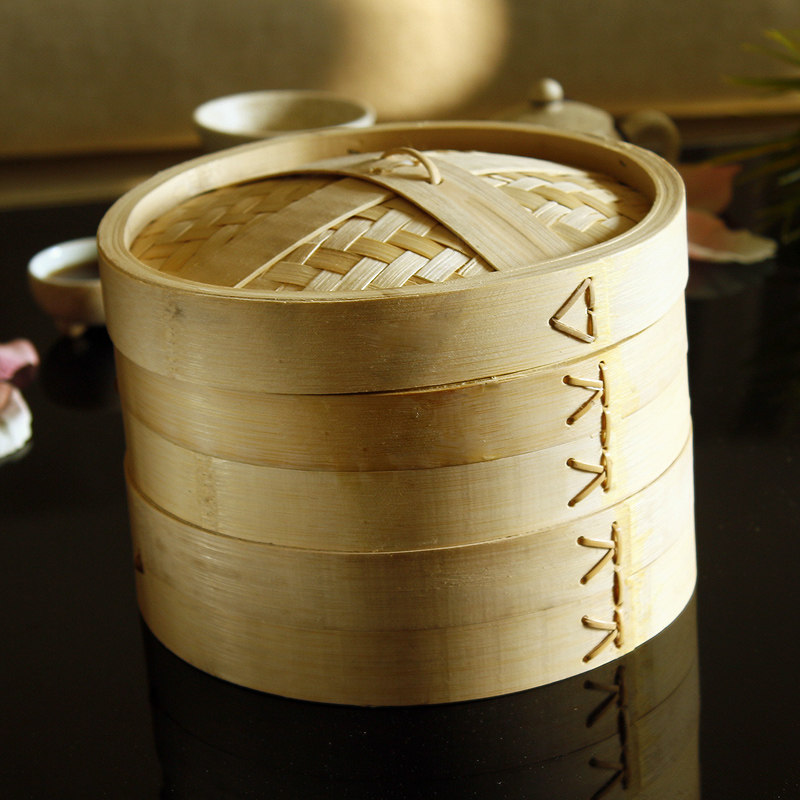 蒸笼竹大师手工竹制竹编竹笼笼屉包子小笼包餐具笼