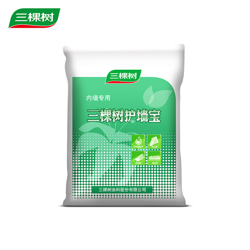 三棵树腻子粉 内墙家装腻子粉 找平涂料 护墙宝 环保内墙10袋起拍
