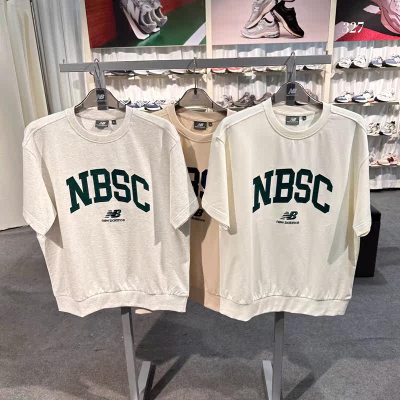 newbalancenb23夏季休闲潮流圆领半袖宽松短袖运动t恤