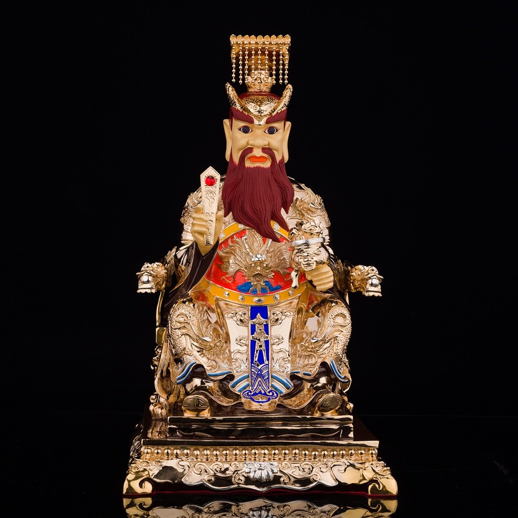 海龙王神像台湾纯铜金龙王四海龙王爷王爷供奉东海摆件