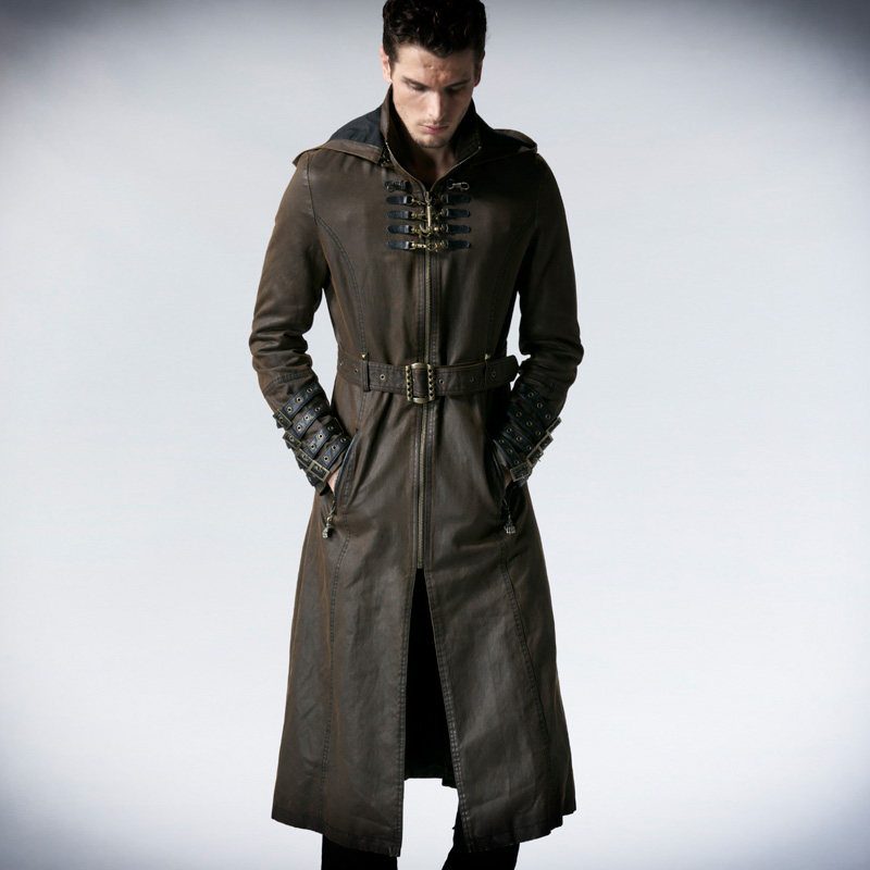 朋克punkrave男装蒸汽哥特战士军装风衣外套风衣