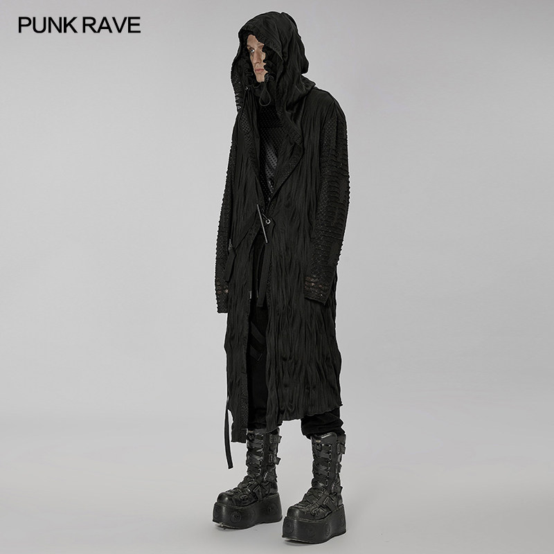小破亚文化punkravepr朋克状态原创男装暗黑风衣