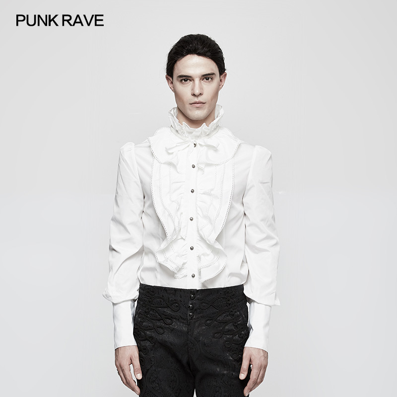 英伦风衬衣哥特日常宫廷衬衫英国中世纪贵族服装衬衫