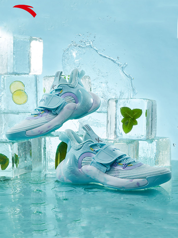 安踏水花3代实战低帮篮球鞋2021夏季新款减震篮球鞋