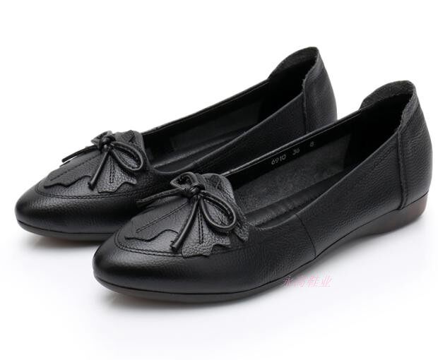 2022正品上海登云皮鞋牛筋底低中年妈妈女单单鞋