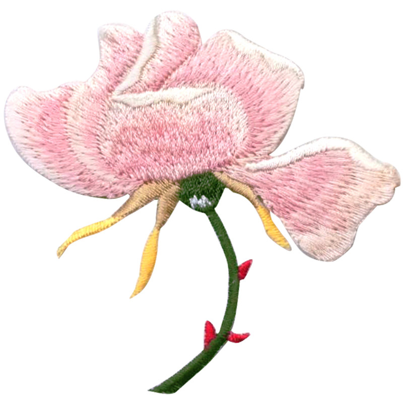 刺绣玉兰花花朵布贴衣服diy中国国风时尚贴花布贴