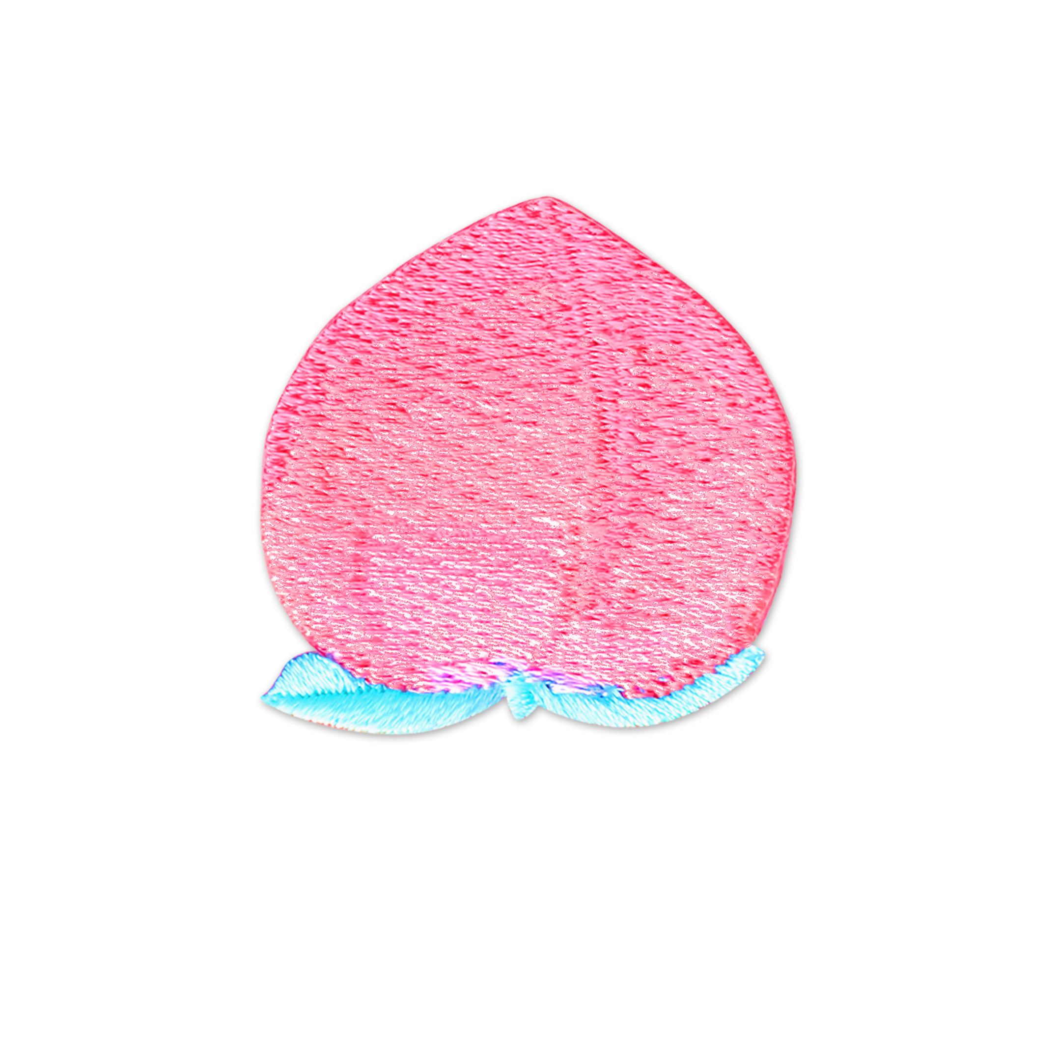 一颗桃子水果刺绣布贴蜜桃自直接贴手布贴