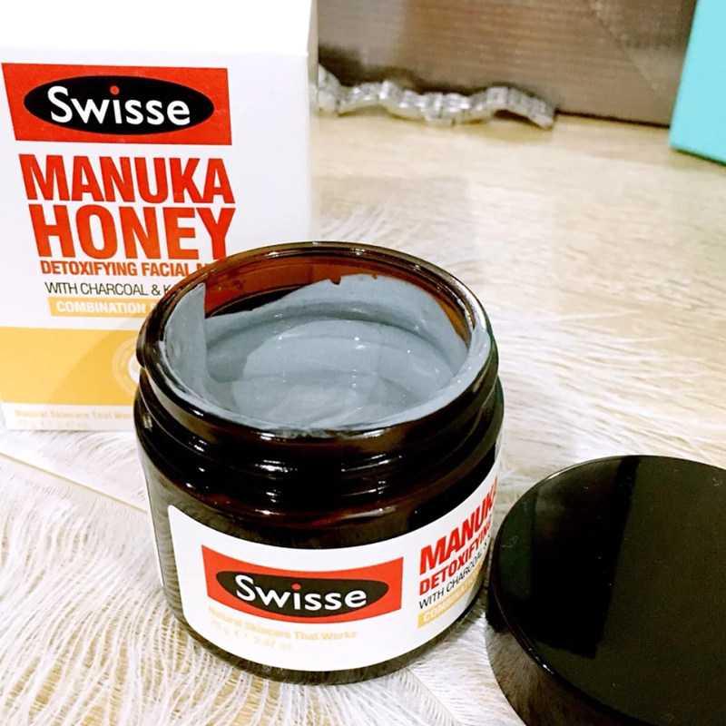 澳洲swisse清洁面膜卢卡蜂蜜泥膜蔓越深层收缩贴片面膜