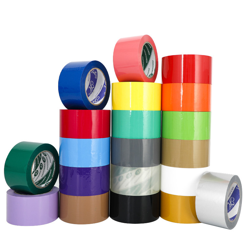 彩色胶带彩底印字封箱胶带宽6cm黑色橙色红色蓝色粉红色彩色胶布