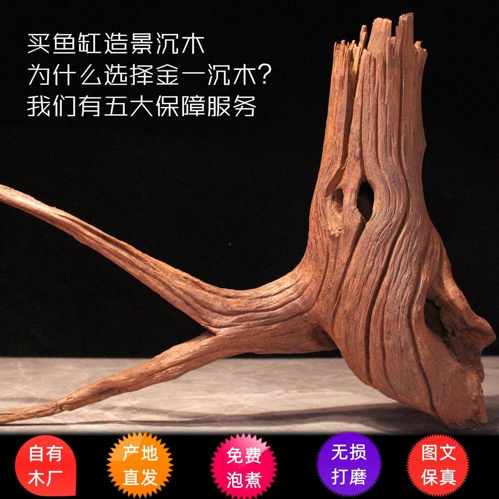 060cm树桩型沉木南美鱼缸造景秒沉柚木珊瑚杜鹃造景