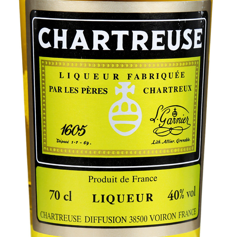 法国进口洋酒 chartreuse yellow liqueur 查特黄香甜酒/黄荨麻酒