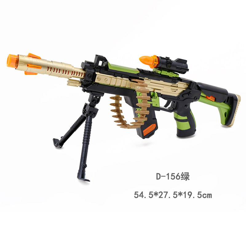 儿童玩具枪男孩机关枪手枪音乐震动语音枪冲锋枪八音枪电动声光枪