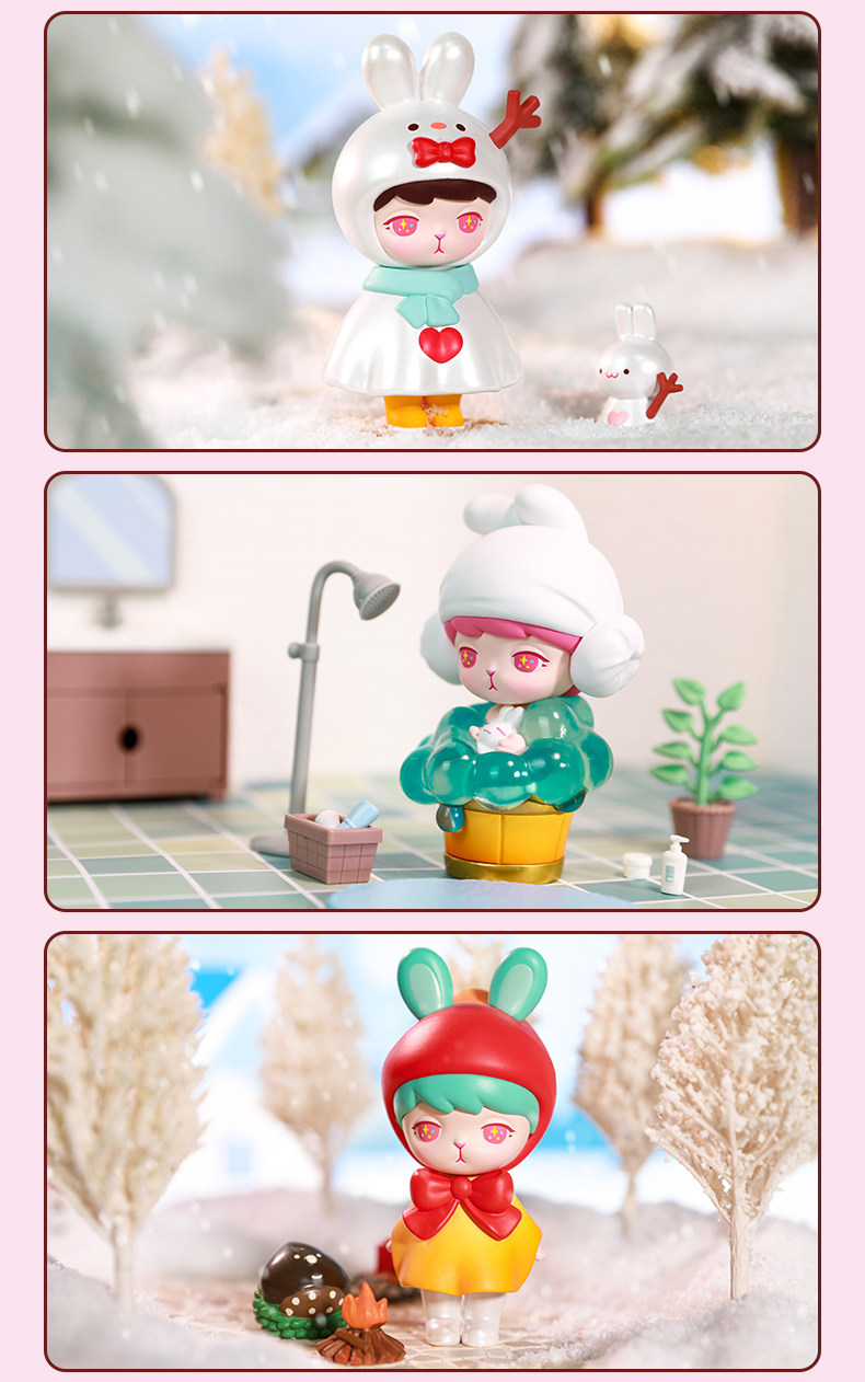 99包邮popmart泡泡玛特bunny冬季系列盲盒二次元潮玩摆件潮玩盲盒