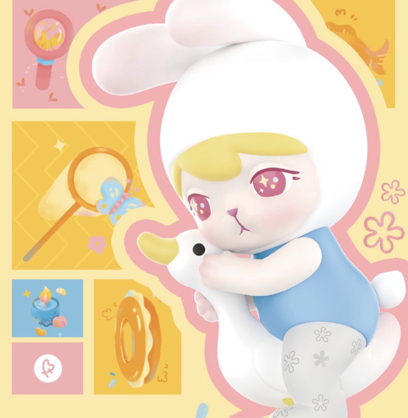 2件满99包邮popmart泡泡玛特bunny童心飞起系列盲盒潮玩潮玩盲盒