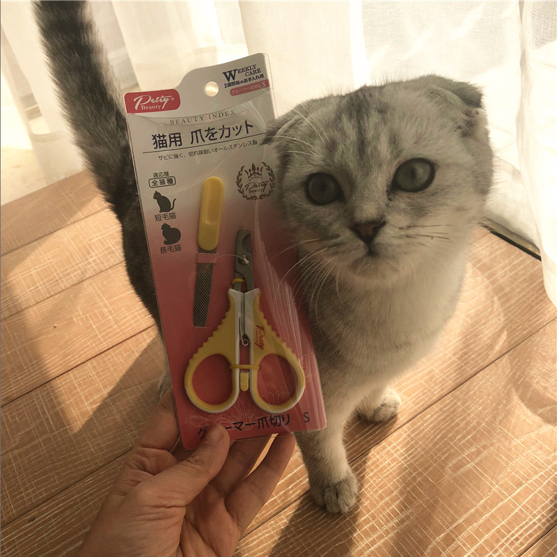 宝丽丽猫用指指甲钳不锈钢宠物修甲猫咪指甲剪磨甲指甲剪