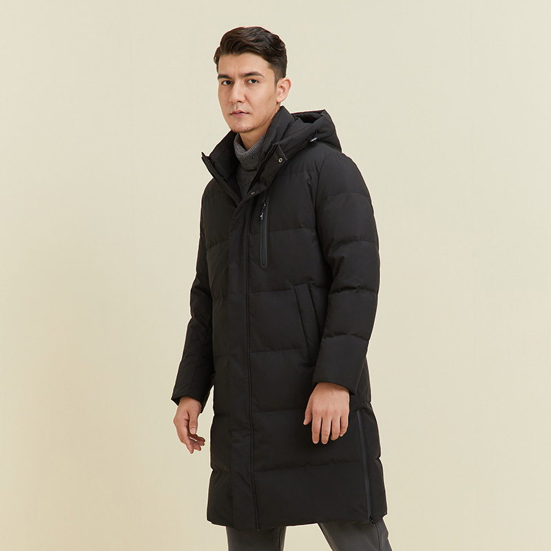 千仞岗冬季男士连帽中长款加厚羽绒服y269661y