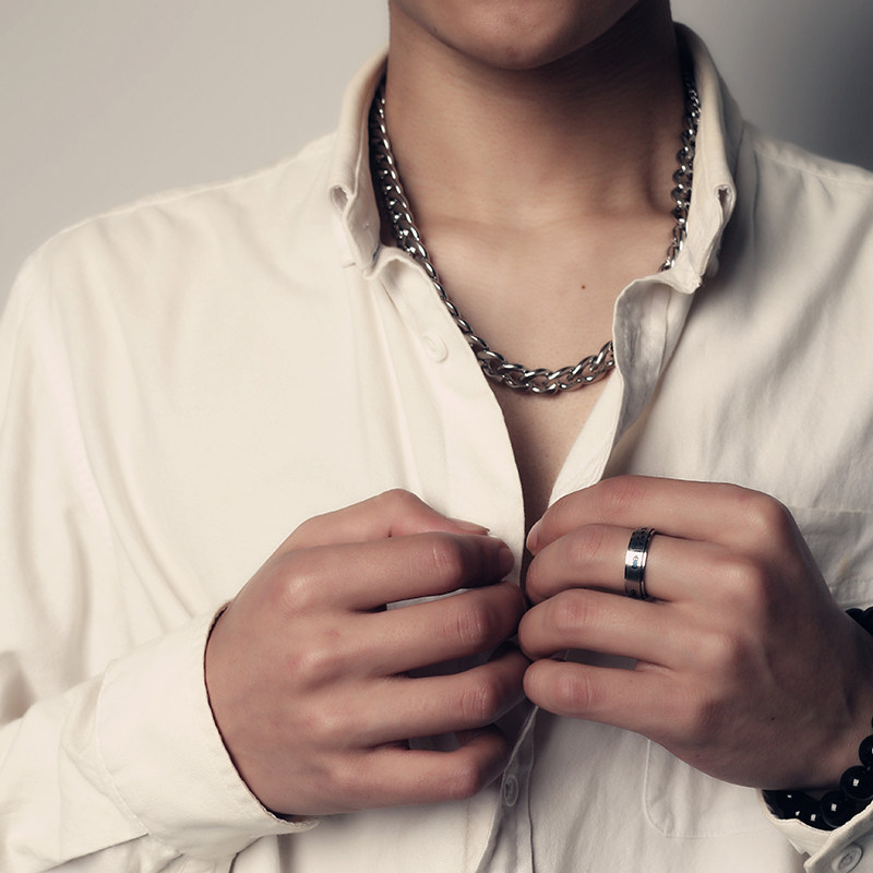 maskedfoxes通体钢制古巴项链个性不掉掉色嘻哈项链