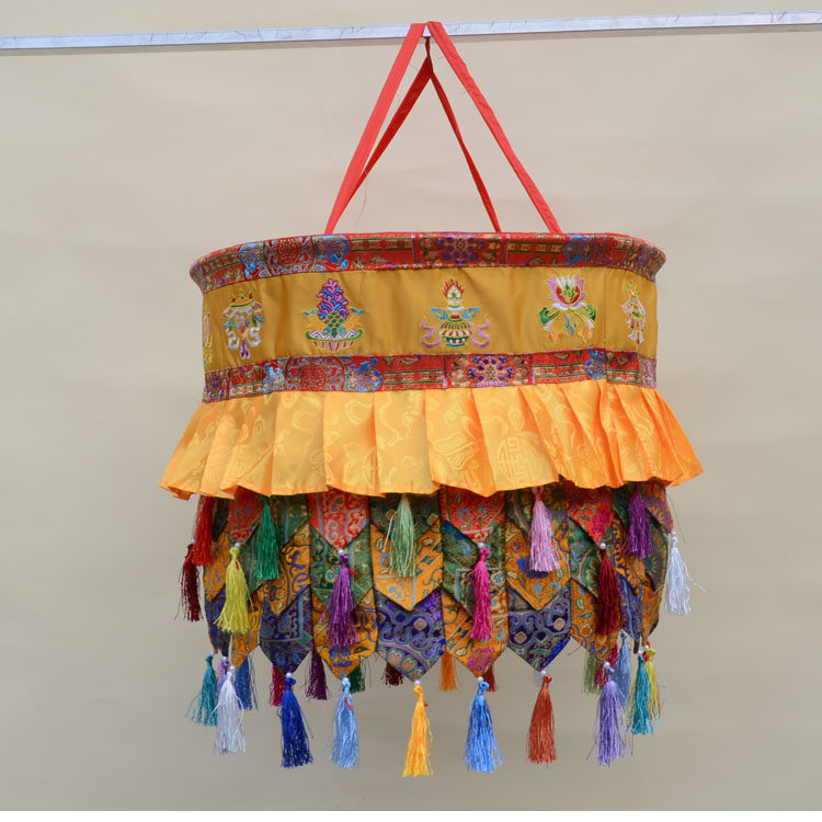藏传佛教佛堂经堂装饰寺庙法会供佛用品圆形宝伞佛教工艺品