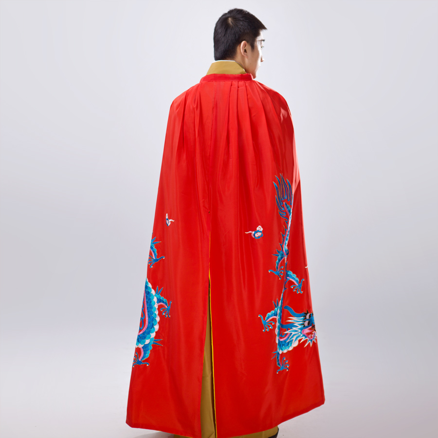 影视古装披风新款2019古代侠客演出服男斗篷戏曲京剧武生绣龙戏服