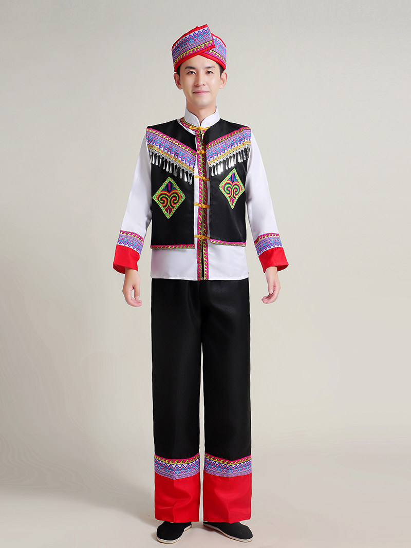 56个少数民族特色传统表演服装成人男士高山族舞台民族服装