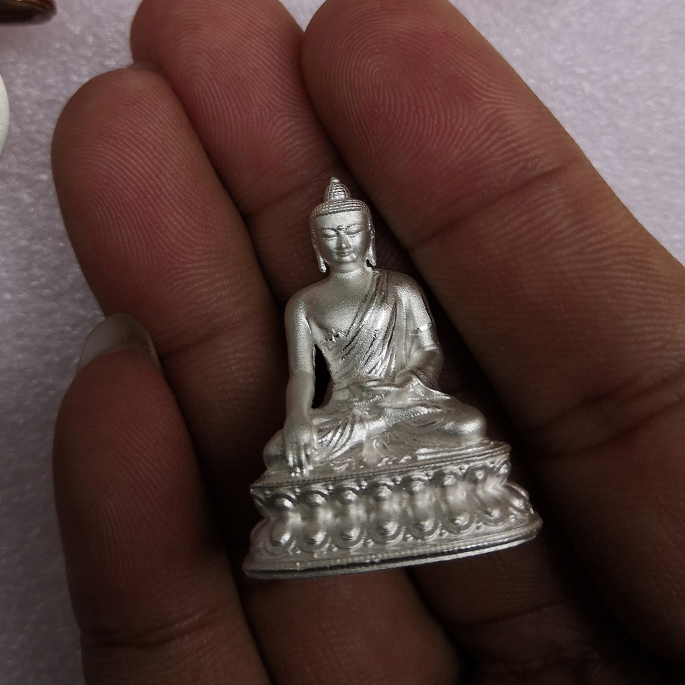 摆件纯银释迦摩尼佛像足银小口袋随身居家释迦牟尼摆件