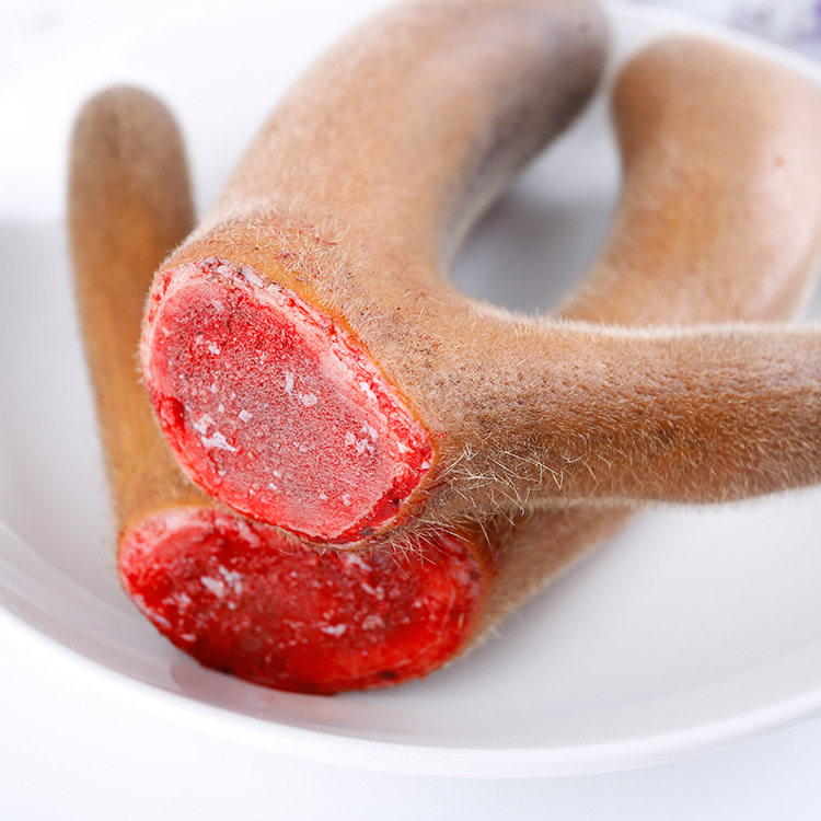 2018年东北头茬梅花鹿茸二杠鲜鹿茸片鹿角鹿茸整枝鹿茸带血三叉头