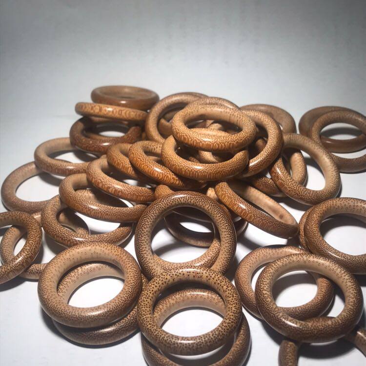 竹圈竹环跑环橄核配件竹雕根雕竹刻手把件紫园竹编