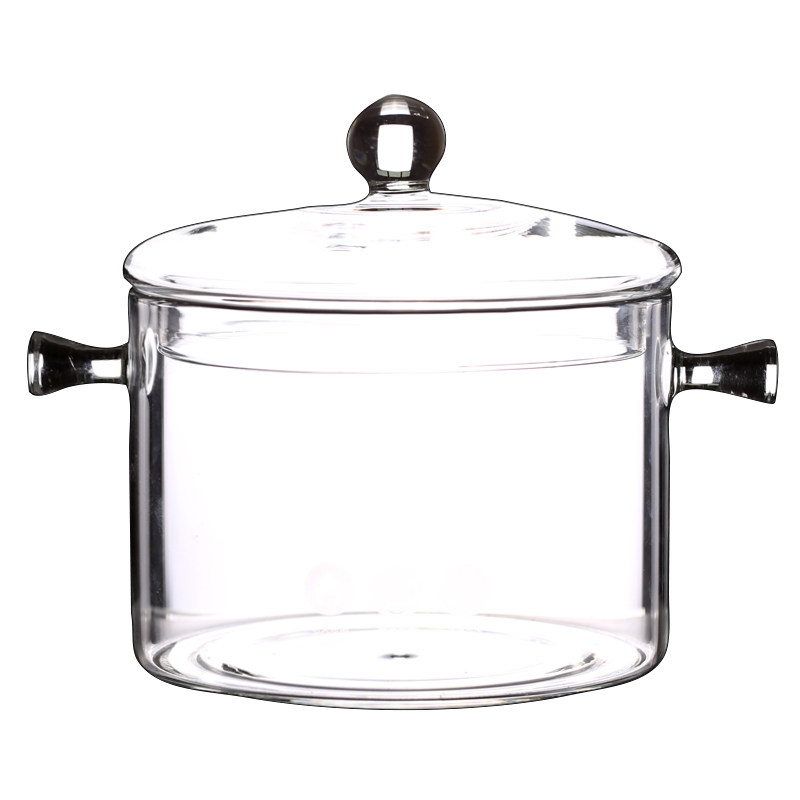 无铅耐热玻璃锅汤锅透明锅电陶炉耐高温泡面碗家用明火微波炉奶锅