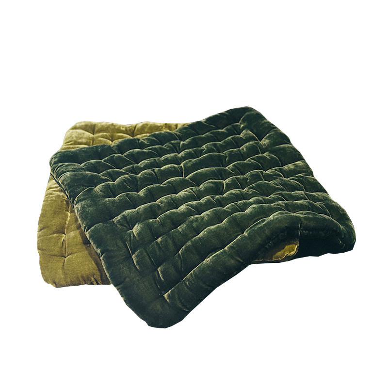 forhome设计复古手工坐垫乔其绒丝绒大号餐椅椅垫椅垫