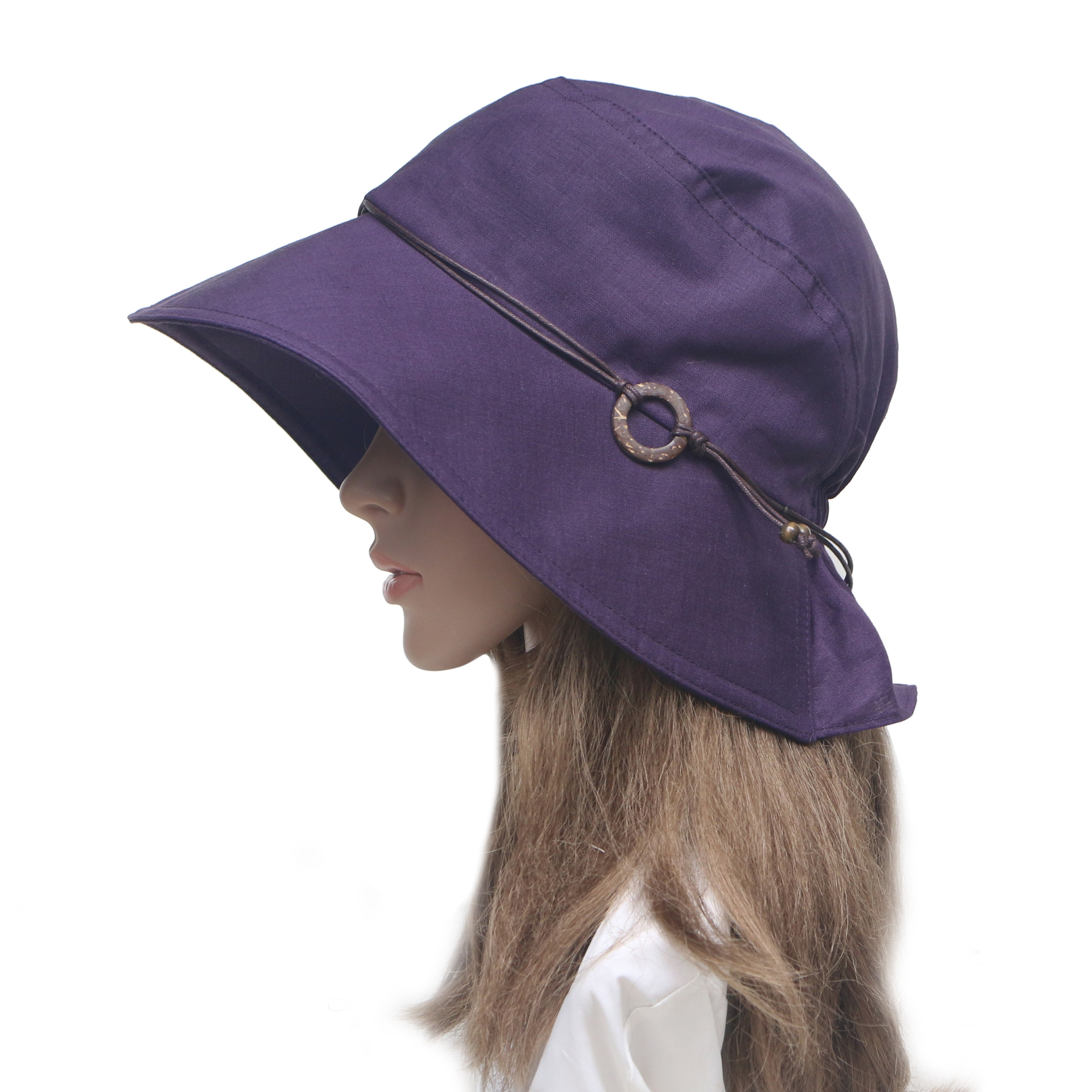 日本遮阳帽防紫外线太阳帽沙滩披风旅行帽大帽沿女帽帽子