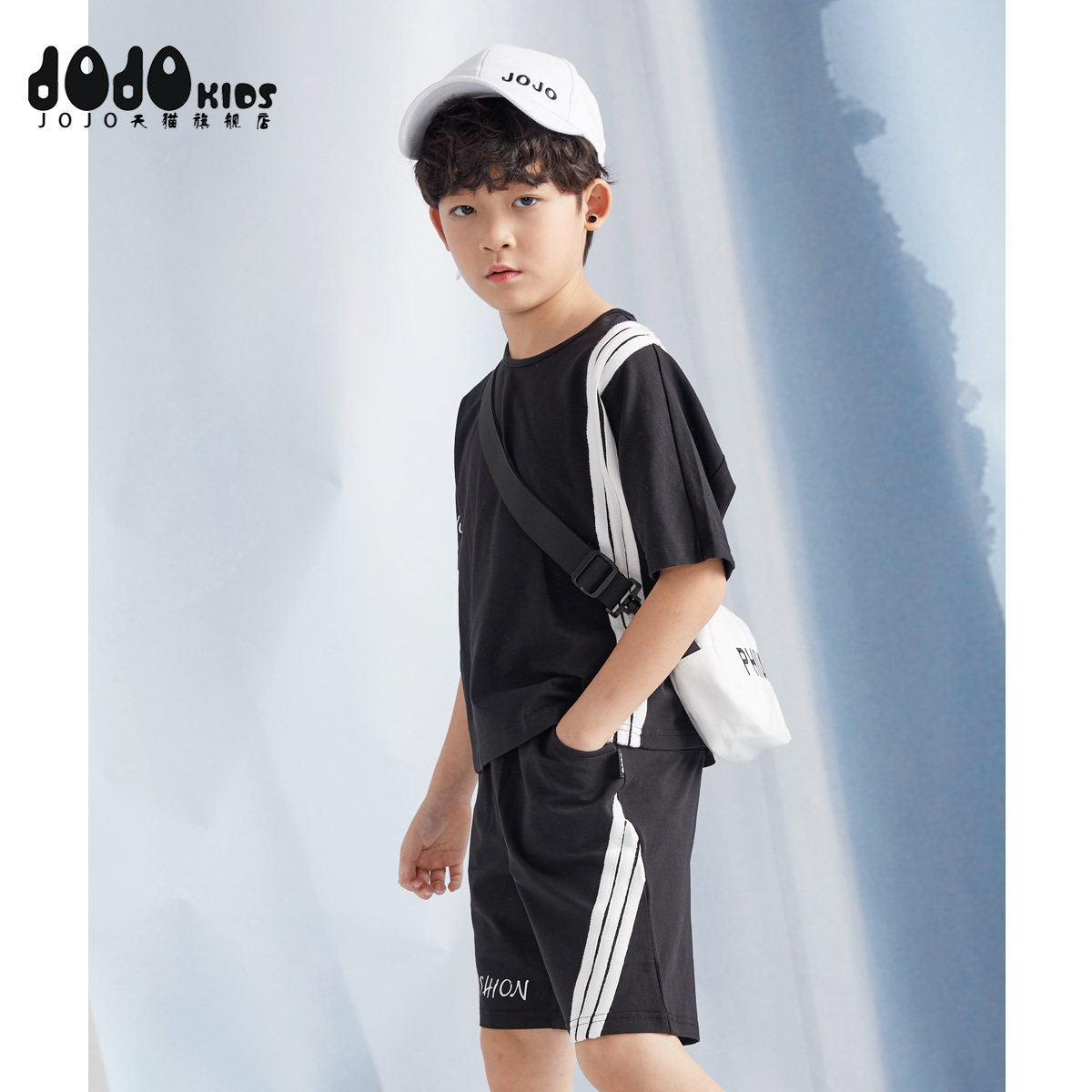套装jojo童装夏季短袖男童运动中大套装