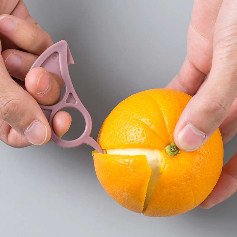 居家家卡通指环剥橙器剥柚子石榴橙子工具创意开橙器