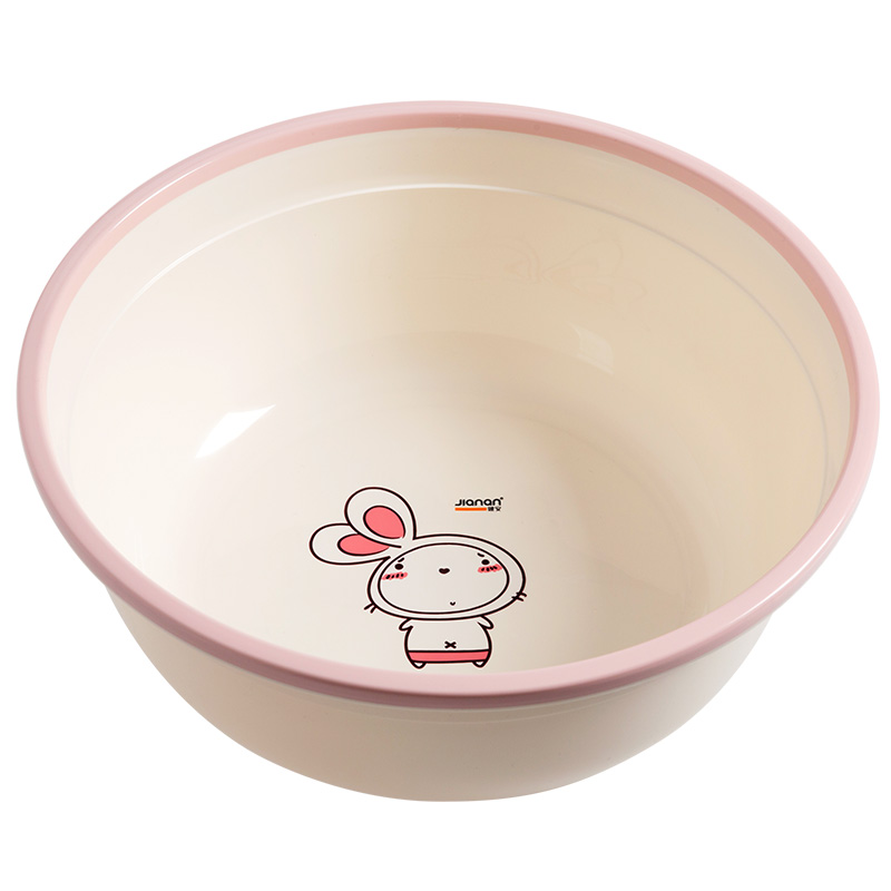 健安 卡通塑料盆加厚卫生间洗衣盆家用儿童洗脸盆大号洗衣服盆子