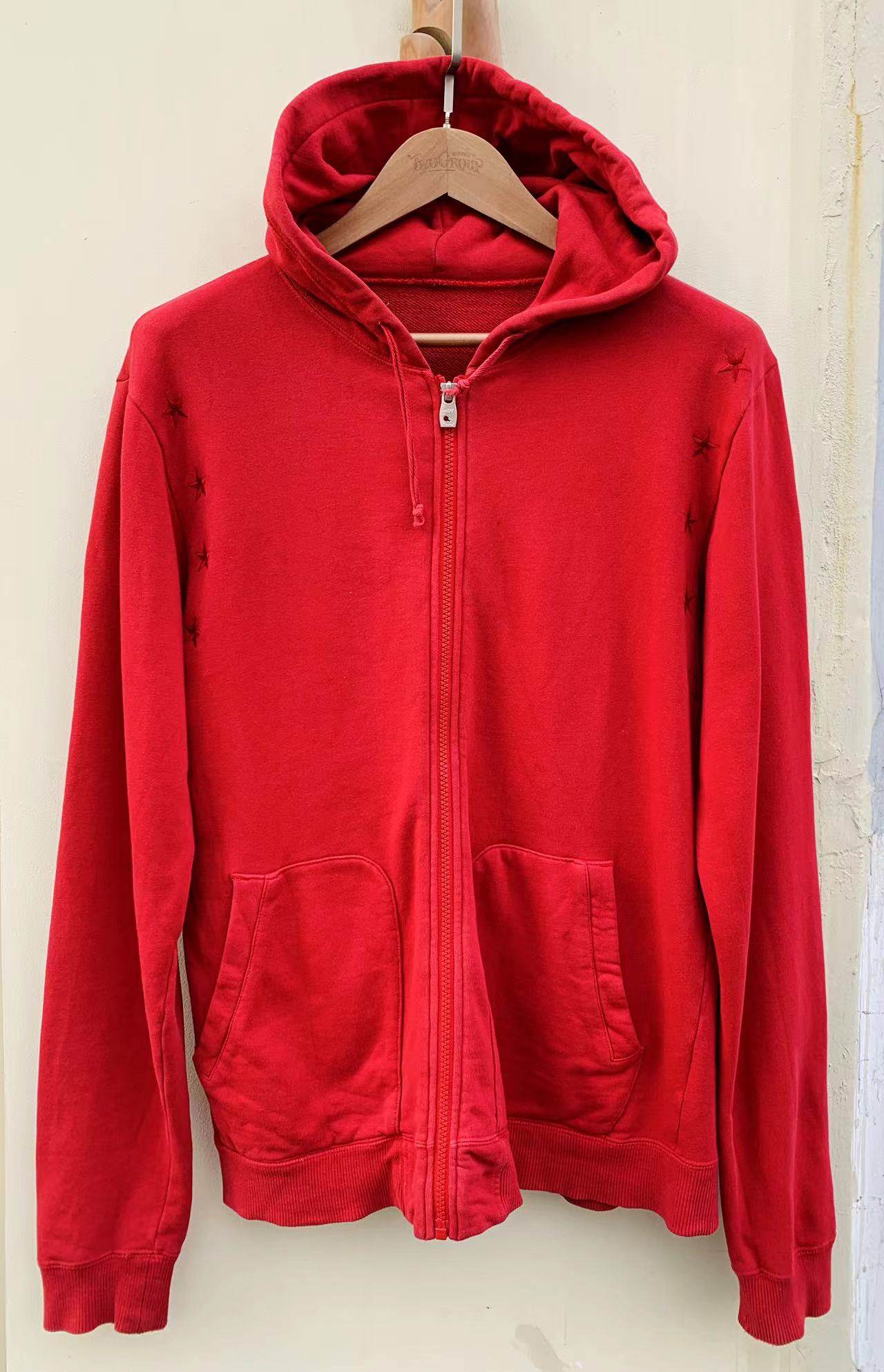 日本mackdaddy植绒直拉卫衣帽衫星星刺绣卫衣