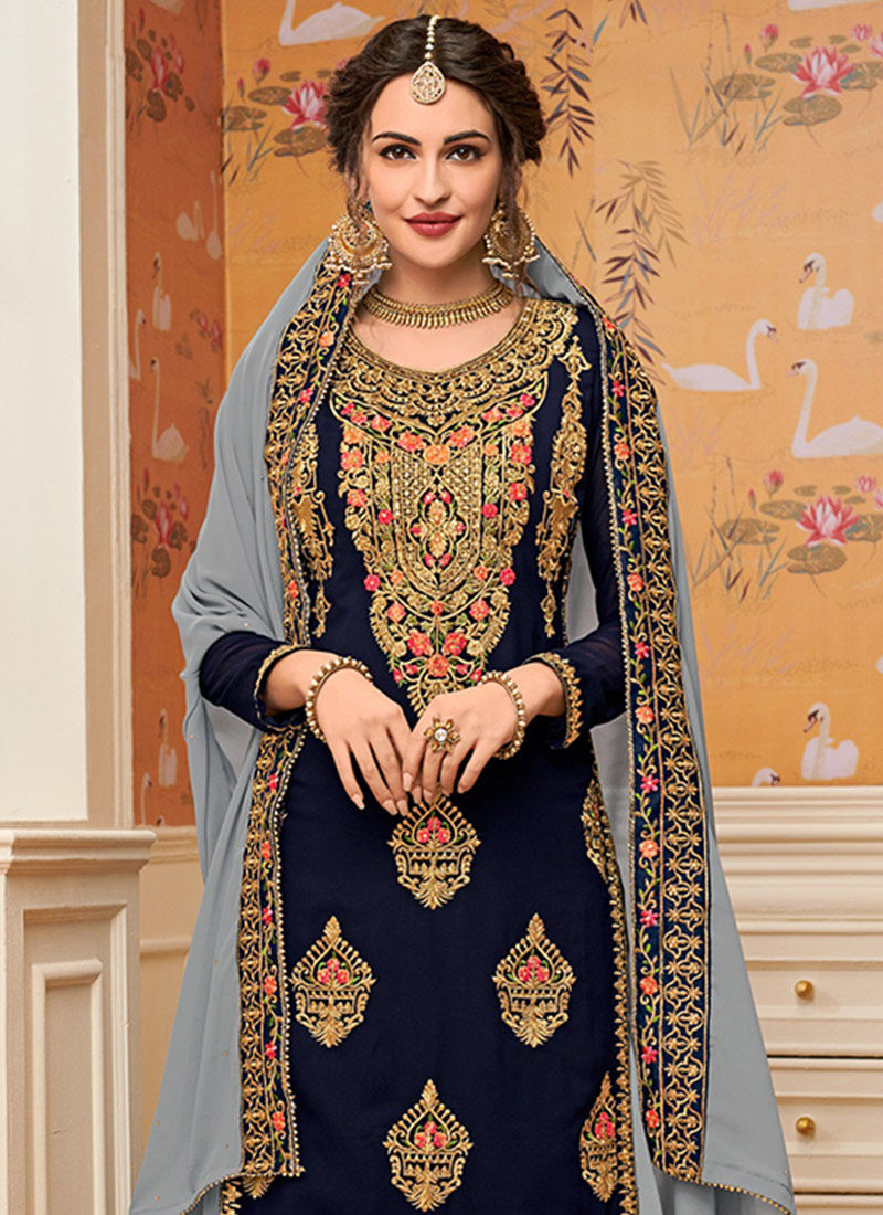 野人人小印度民族风女装乔其纱刺绣旁遮套装日常民族服装