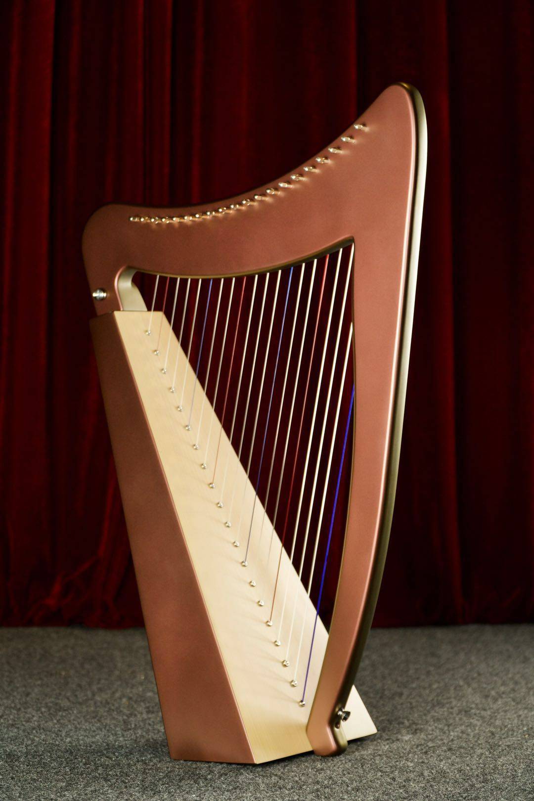 竖琴台湾竖琴kristall便携怀抱背带小竖琴20弦扮键竖琴