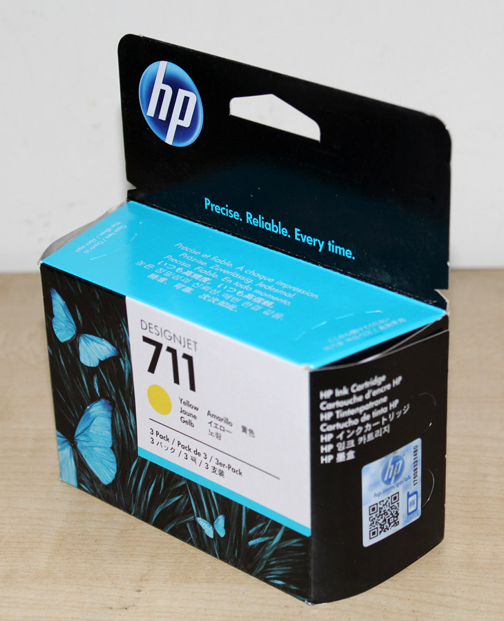 原装 惠普 hp711墨盒 黑色 青色 黄色 红色 t120 t520 t530 墨水