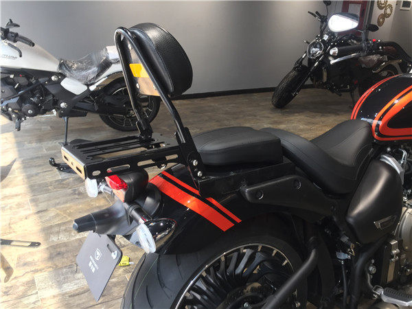 周红边箱适用于雷卡迪rx7摩托车加高靠背组合黑色电镀后货架组合