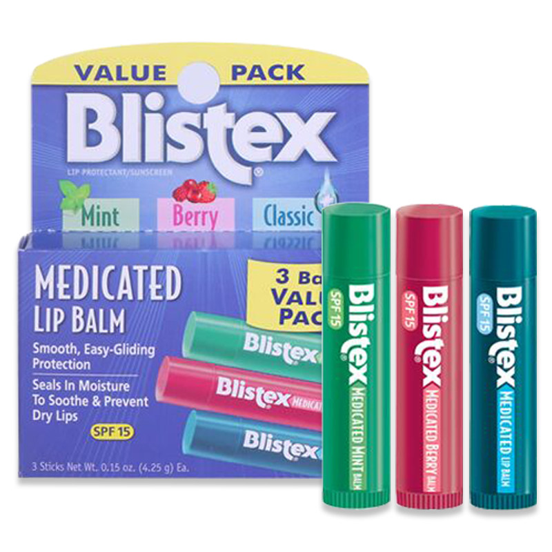 美国blistex碧唇小蓝润唇膏管装升级版防晒修护保湿润唇膏