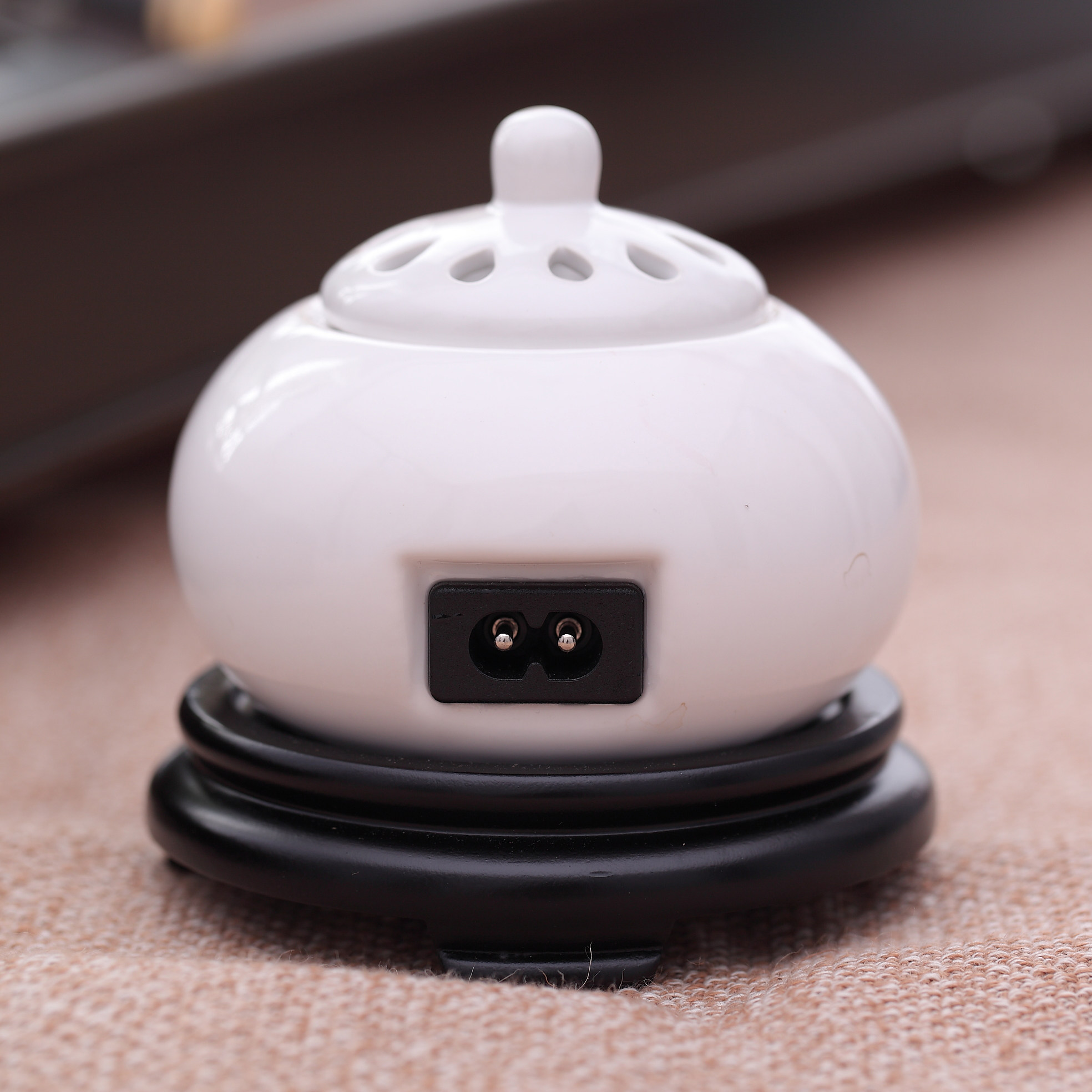 电子熏香炉电子香薰炉插电香炉陶瓷调温定时 檀香沉香精油薰香炉-mc母